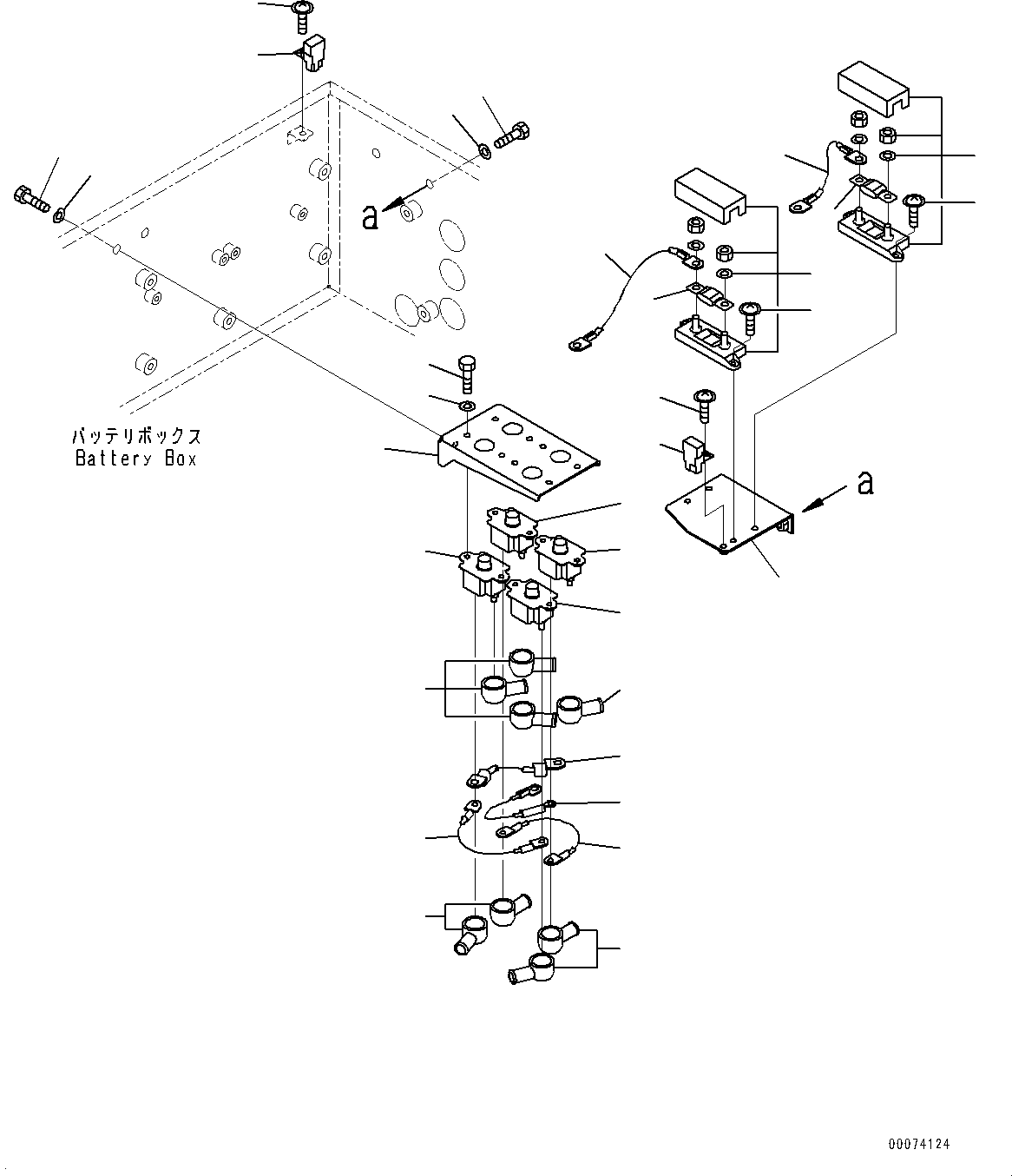Komatsu parts book diagram for HD785-NI-7 S/N N10561-UP: BATTERY BOX AND REAR HOOD (LARGE CAPACITY BATTERY, EXTRA BAD FUEL AND POOR FUEL SPECIFICATION, WATER+DUST, ADDITIONAL FILTER, AN