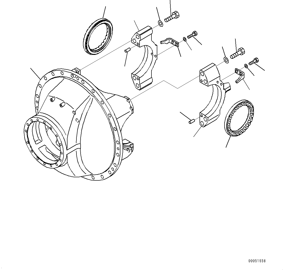 Komatsu parts book diagram for HD785-NI-7 S/N N10561-UP: REAR AXLE (AUTO SPIN REGULATOR (ASR), AUTO-GREASING SYSTEM) (DIFFERENTIAL) (1/3)