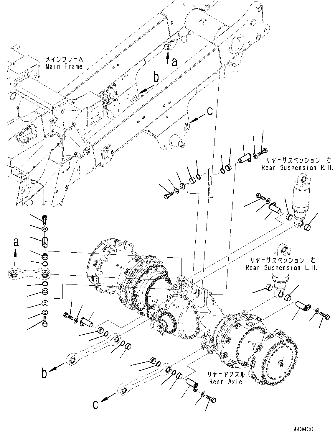 Komatsu parts book diagram for HD785-NI-7 S/N N10561-UP: REAR AXLE (AUTO SPIN REGULATOR (ASR), AUTO-GREASING SYSTEM) (PIN) (2/3)