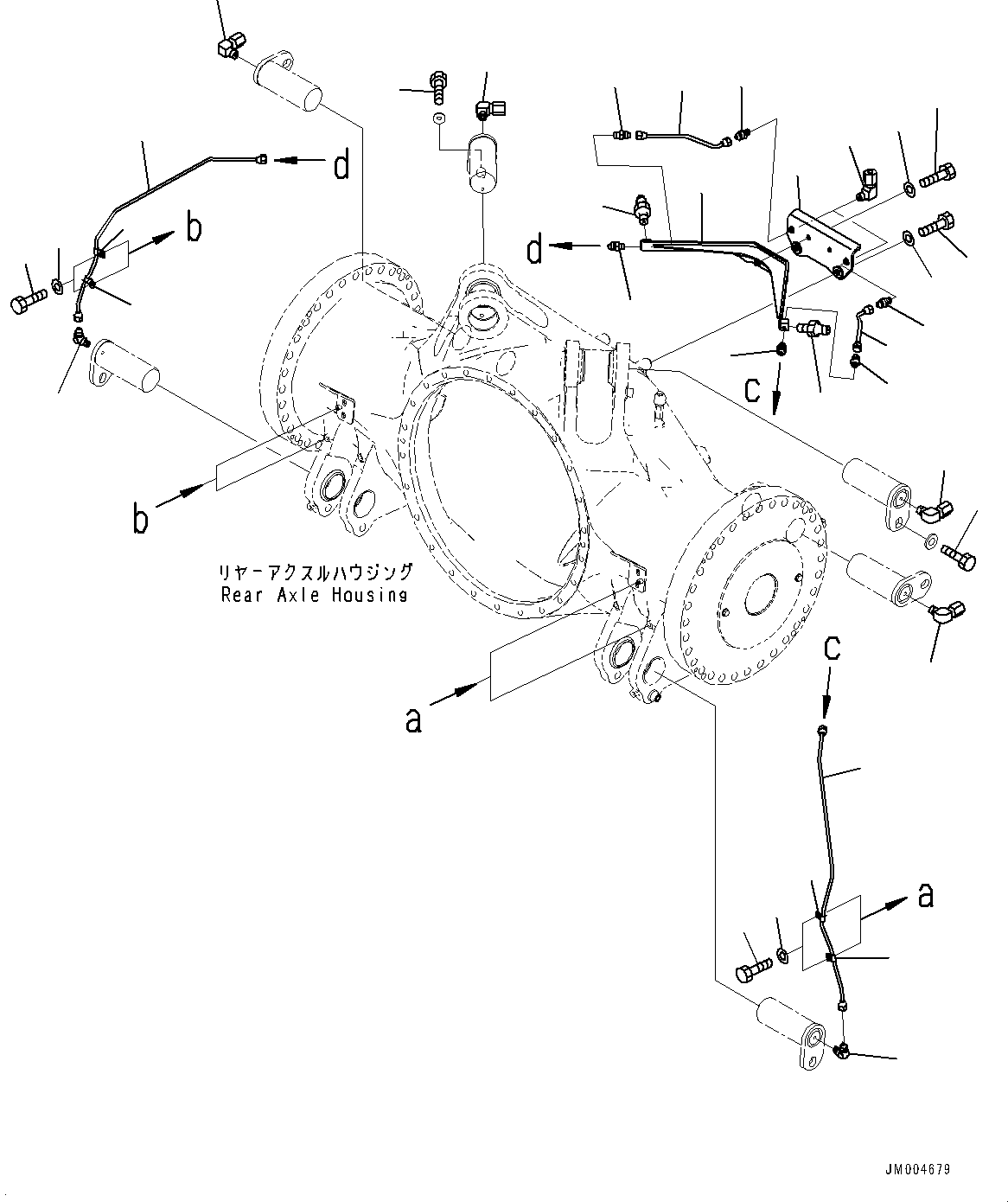 Komatsu parts book diagram for HD785-NI-7 S/N N10561-UP: REAR AXLE (AUTO SPIN REGULATOR (ASR), AUTO-GREASING SYSTEM) (LUBRICATION) (2/3)
