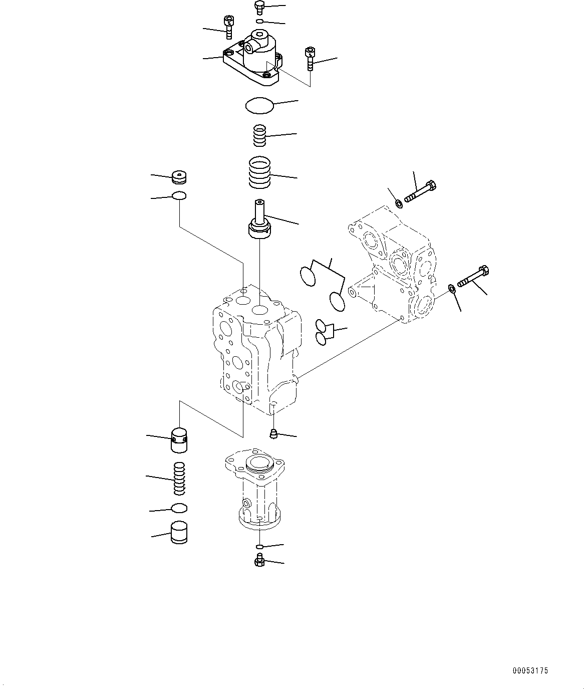 Komatsu parts book diagram for HD785-NI-7 S/N N10561-UP: HYDRAULIC TANK (OIL FILLER CAP LOCK AND COVER LOCK) (HOIST VALVE) (3/3)