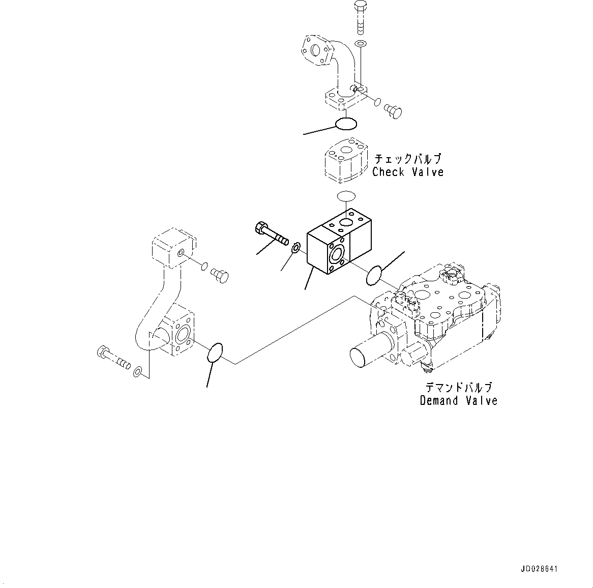 Komatsu parts book diagram for HD785-NI-7 S/N N10561-UP: HYDRAULIC TANK (OIL FILLER CAP LOCK AND COVER LOCK) (BLOCK)