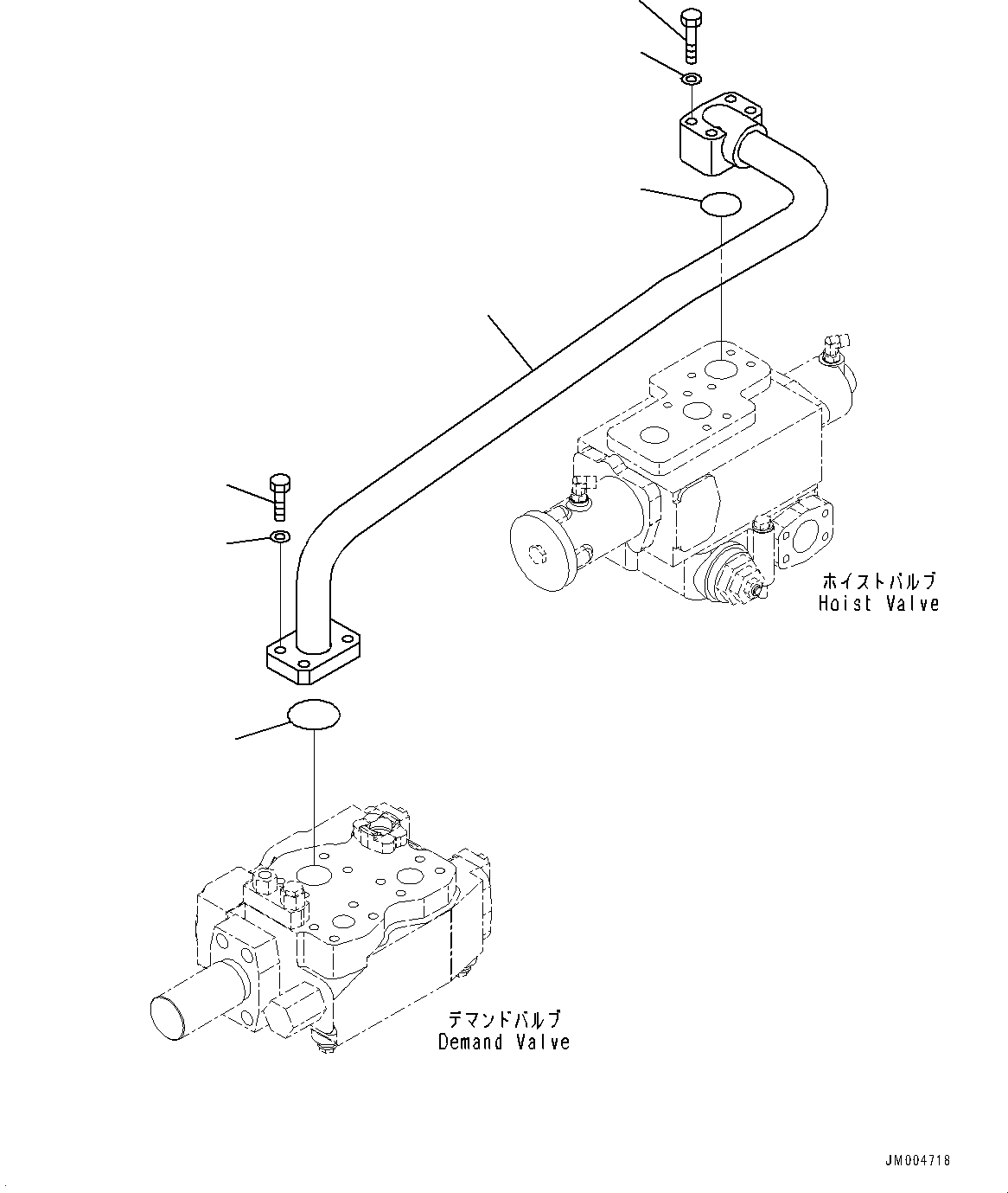 Komatsu parts book diagram for HD785-NI-7 S/N N10561-UP: HYDRAULIC TANK (OIL FILLER CAP LOCK AND COVER LOCK) (DEMAND VALVE TO HOIST VALVE)