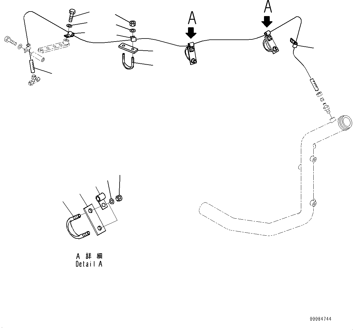 Komatsu parts book diagram for HD785-NI-7 S/N N10561-UP: HYDRAULIC TANK (OIL FILLER CAP LOCK AND COVER LOCK) (TRANSMISSION PIPING) (2/2)