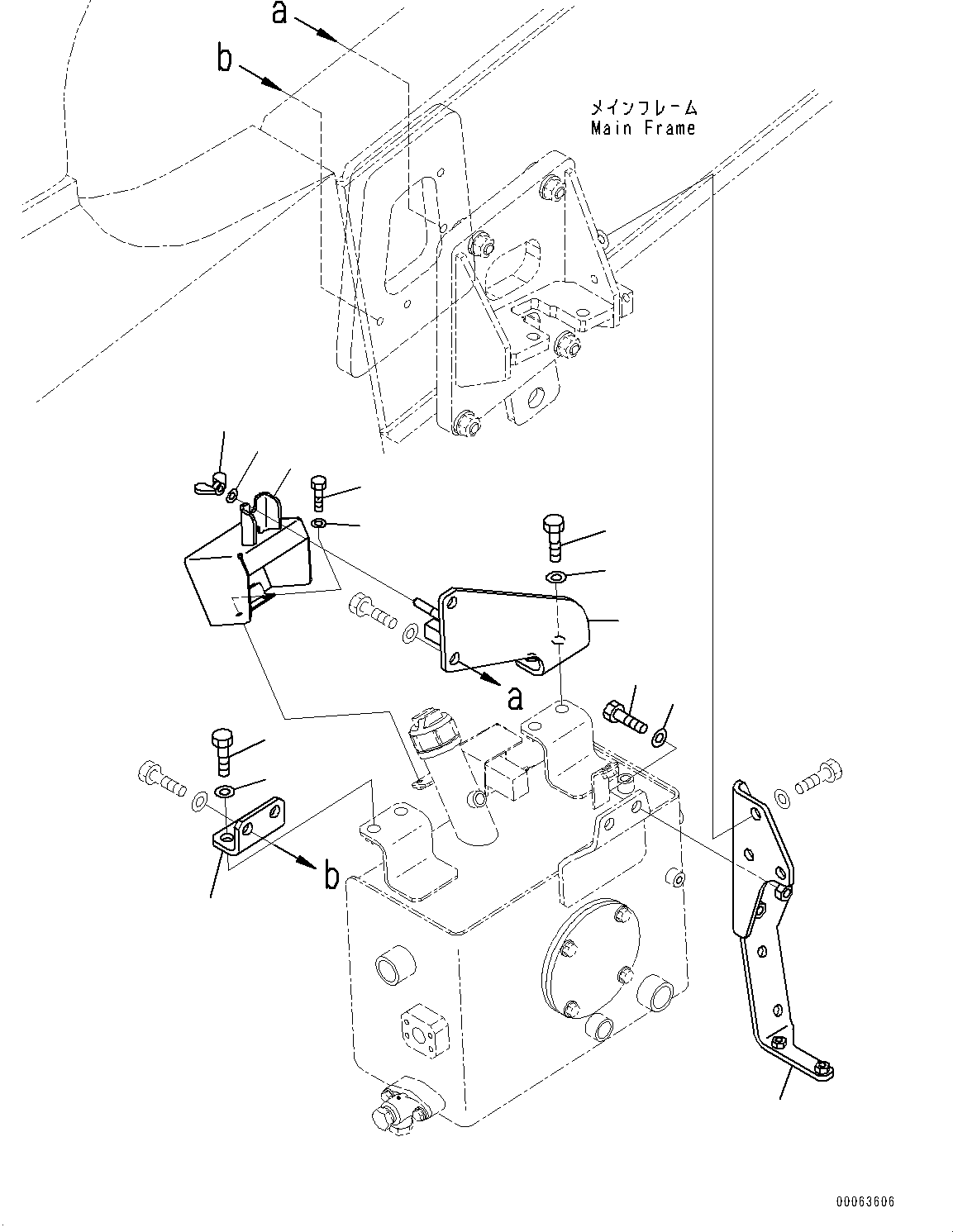 Komatsu parts book diagram for HD785-NI-7 S/N N10561-UP: BRAKE PIPING (AUTO SPIN REGULATOR (ASR), AUTO-GREASING SYSTEM) (MOUNTING)