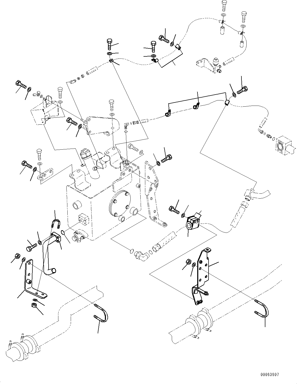 Komatsu parts book diagram for HD785-NI-7 S/N N10561-UP: BRAKE PIPING (AUTO SPIN REGULATOR (ASR), AUTO-GREASING SYSTEM) (TANK RELATED PARTS) (2/2)