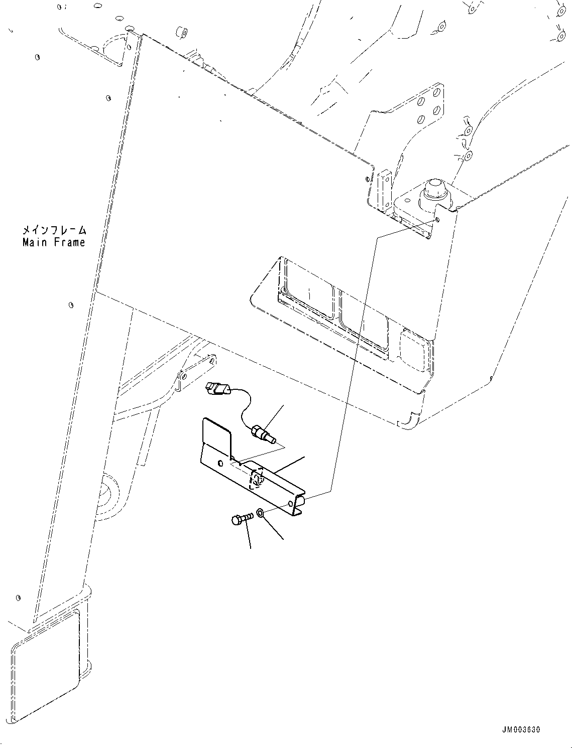 Komatsu parts book diagram for HD785-NI-7 S/N N10561-UP: FRONT SUPPORT (LED HEADLAMP) (VHMS SENSOR)
