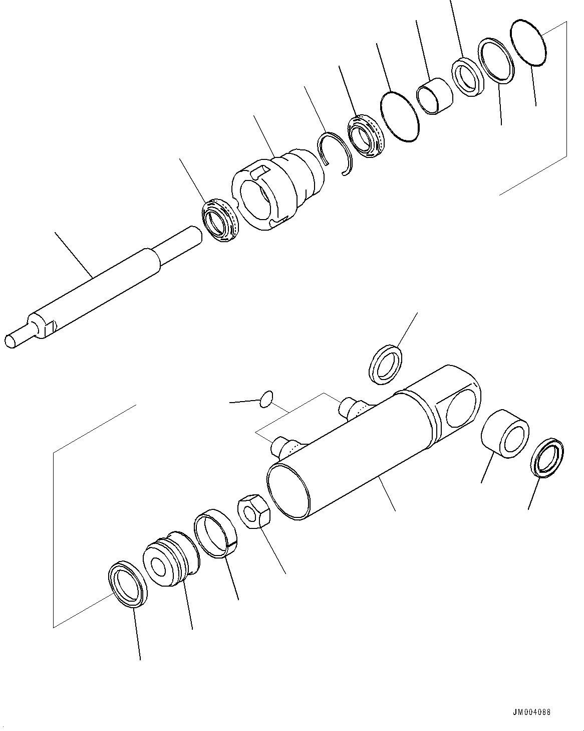 Komatsu parts book diagram for HD785-NI-7 S/N N10561-UP: EXHAUST BRAKE (SUSPENSION, HYDRONEUMATIC) (CYLINDER L.H.) (2/3)