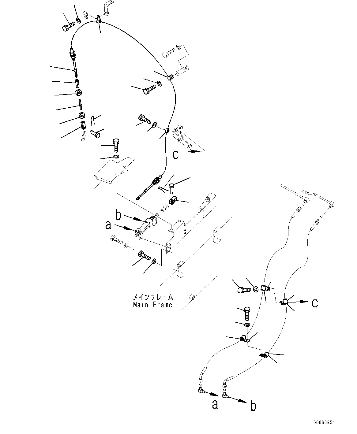 Komatsu parts book diagram for HD785-NI-7 S/N N10561-UP: EXHAUST BRAKE (SUSPENSION, HYDRONEUMATIC) (RELATED PARTS) (1/4)