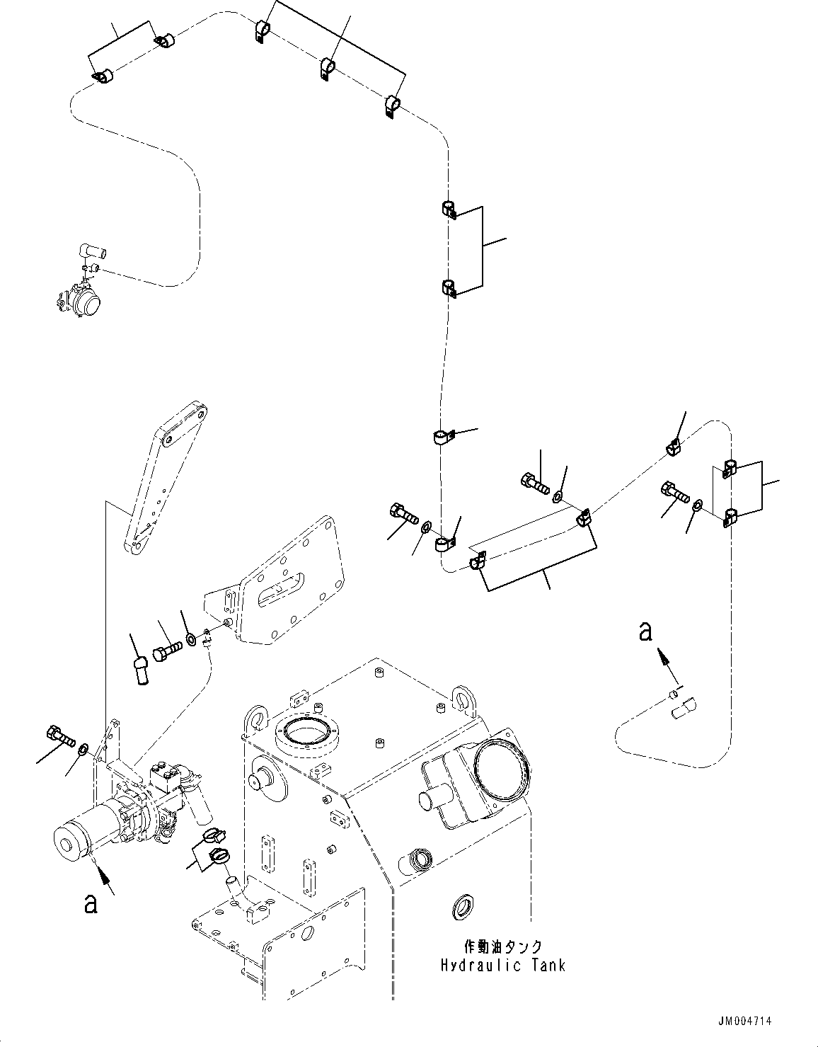 Komatsu parts book diagram for HD785-NI-7 S/N N10561-UP: EMERGENCY STEERING MOTOR (MOTOR RELATED PARTS)