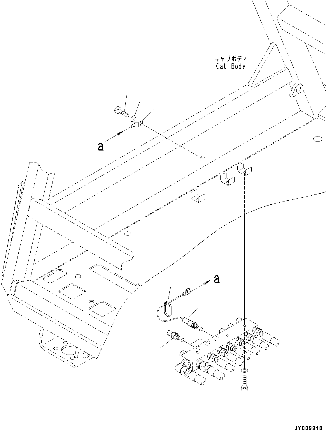 Komatsu parts book diagram for HD785-NI-7 S/N N10561-UP: CAB AND CAB FLOOR GROUP, BRAKE CONTROL SENSOR