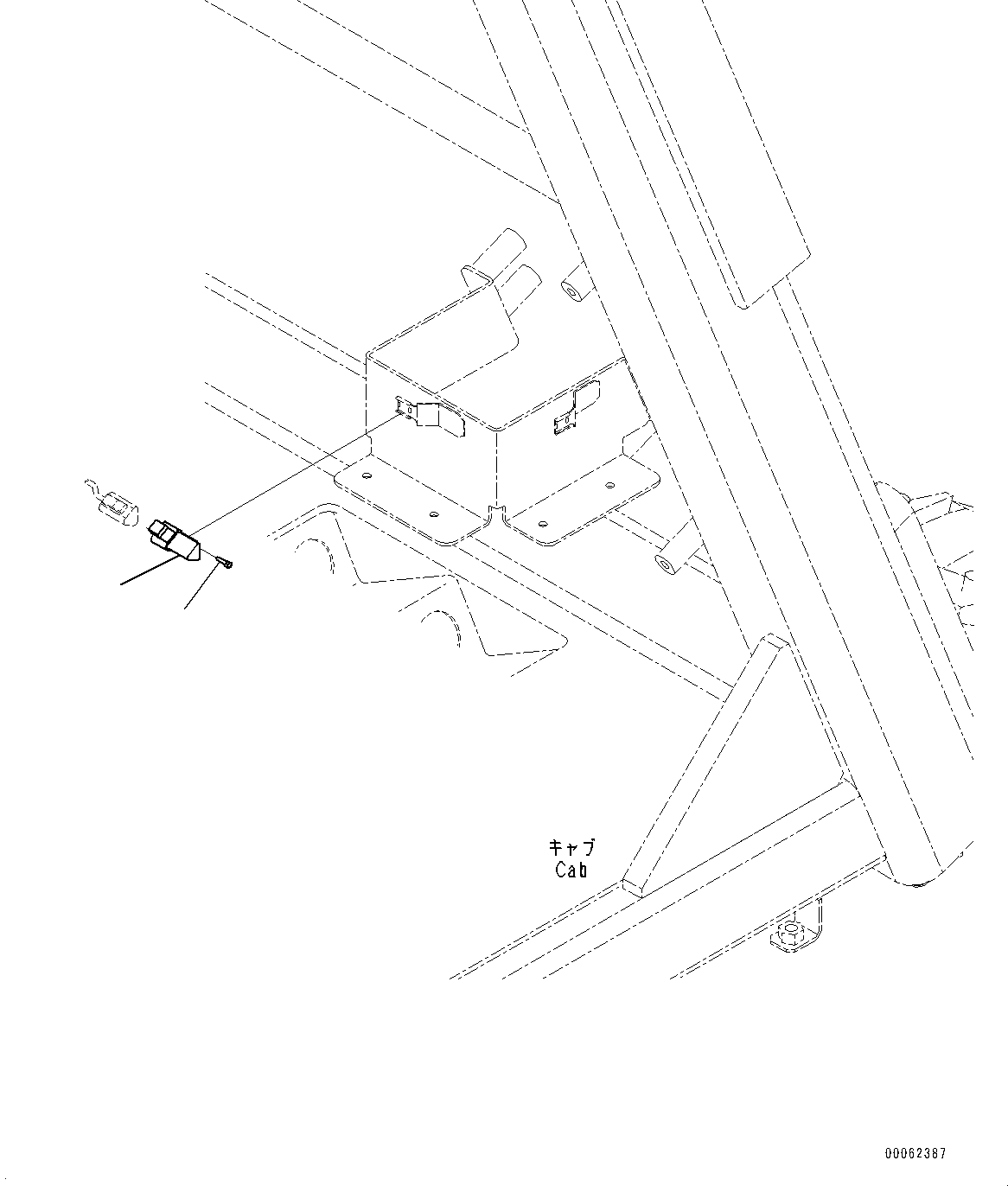 Komatsu parts book diagram for HD785-NI-7 S/N N10561-UP: CAB AND CAB FLOOR GROUP, ANGLE SENSOR LESS
