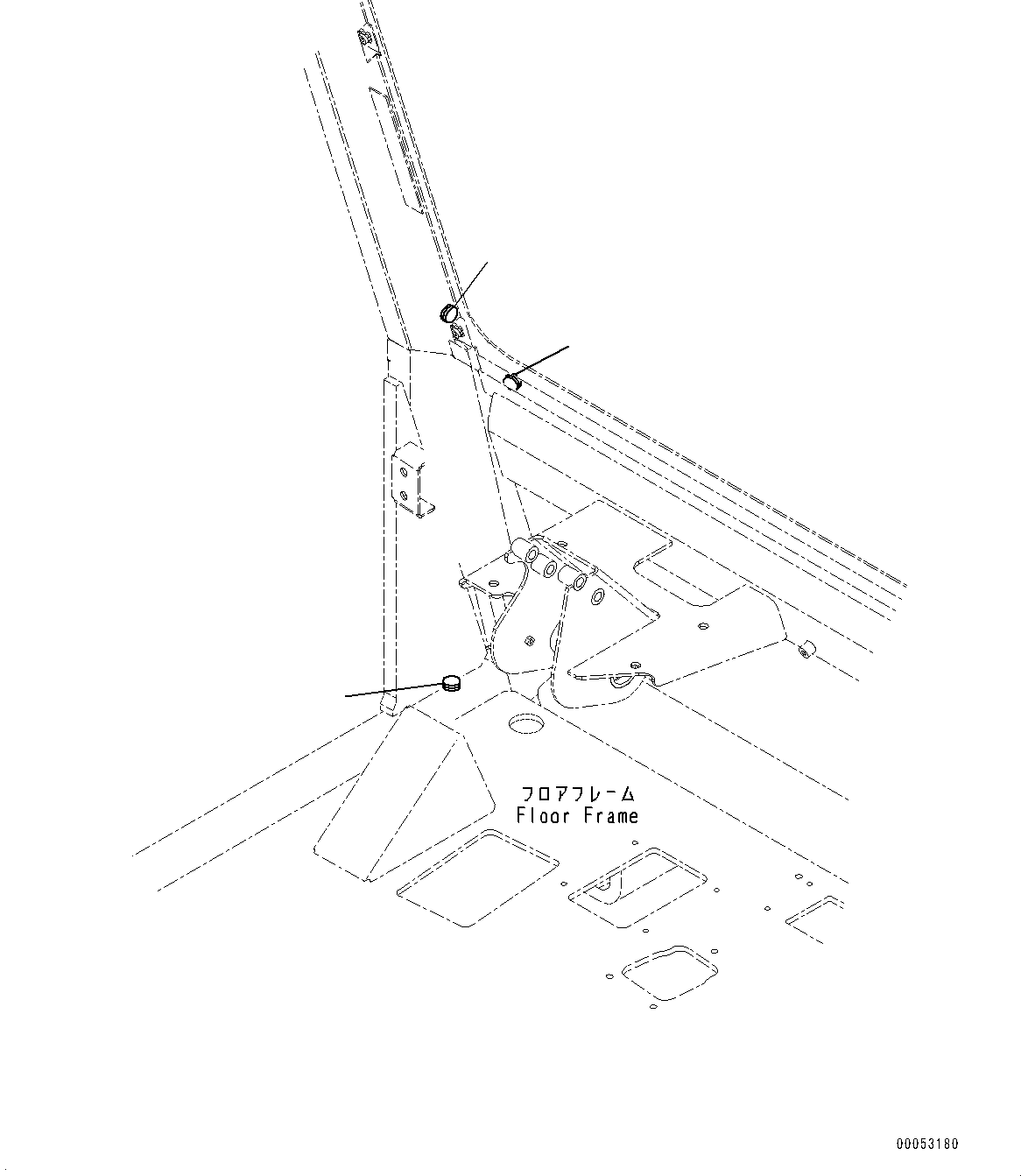 Komatsu parts book diagram for HD785-NI-7 S/N N10561-UP: CAB AND CAB FLOOR GROUP, ANTENNA, CABLE