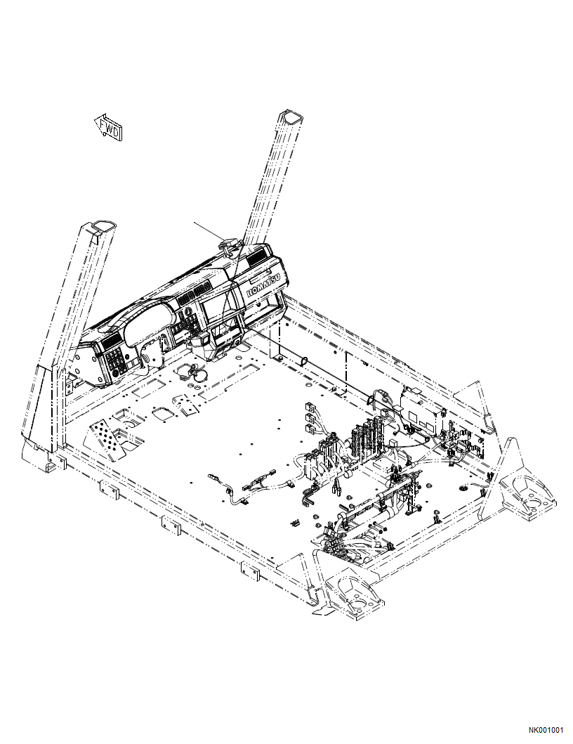 Komatsu parts book diagram for HD785-NI-7 S/N N10561-UP: AUTO DIPPER U.,