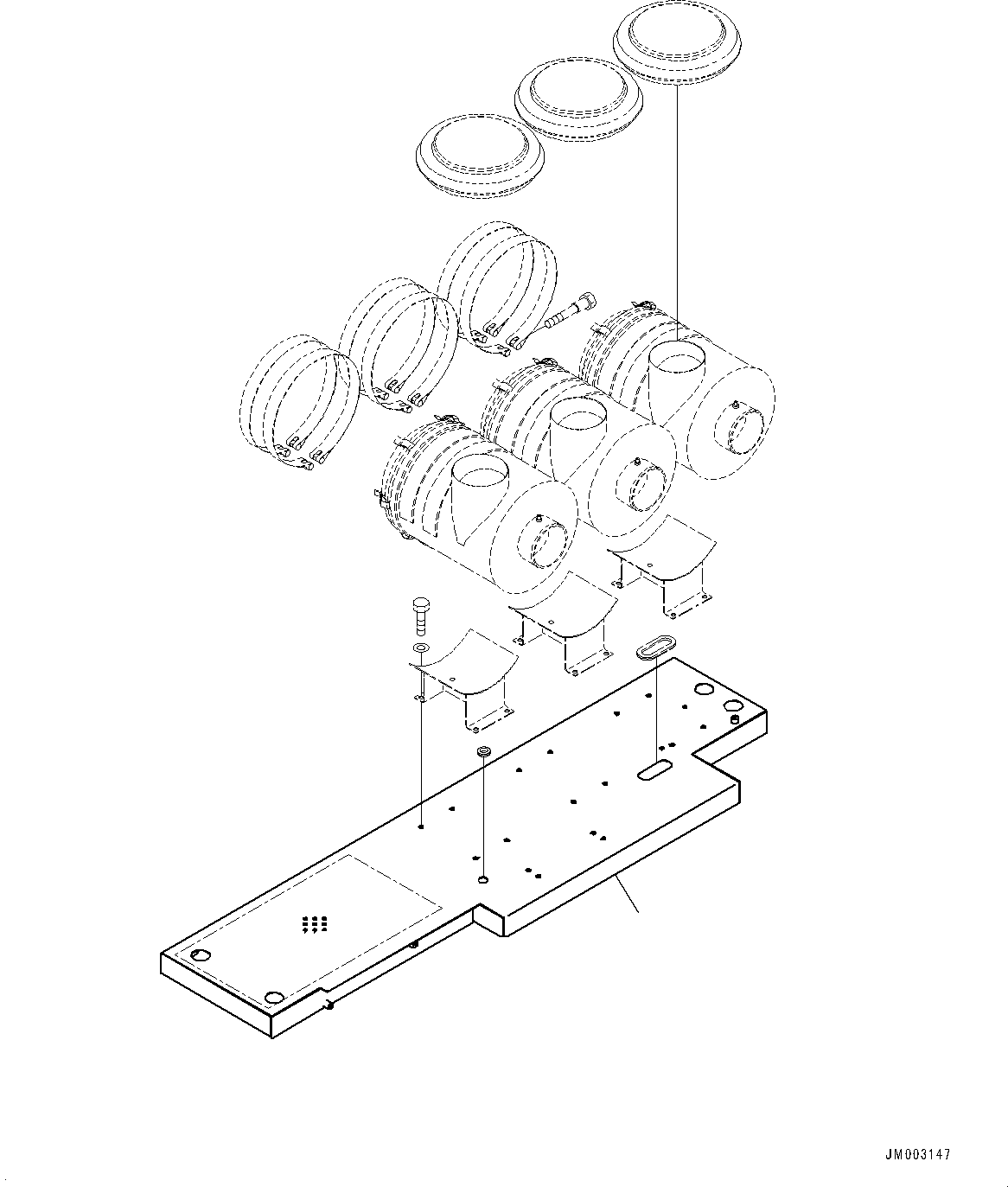 Komatsu parts book diagram for HD785-NI-7 S/N N10561-UP: PLATFORM GROUP (VHMS, PAYLOAD METER) (PLATFORM, L.H.)