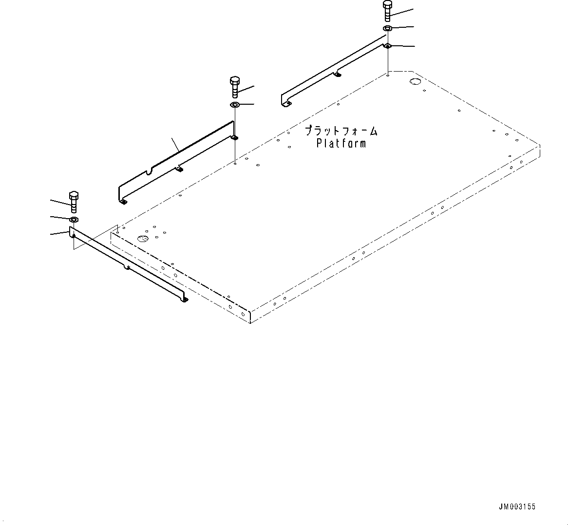 Komatsu parts book diagram for HD785-NI-7 S/N N10561-UP: PLATFORM GROUP (VHMS AND ORBCOMM, PAYLOAD METER) (TOE GUARD R.H.)