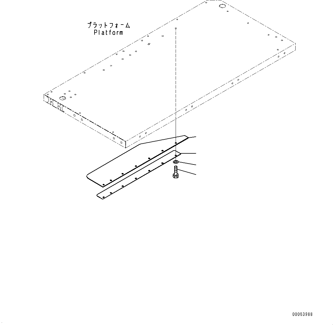 Komatsu parts book diagram for HD785-NI-7 S/N N10561-UP: PLATFORM GROUP (VHMS, PAYLOAD METER, FAST FILL COUPLER) (MUDGUARD)