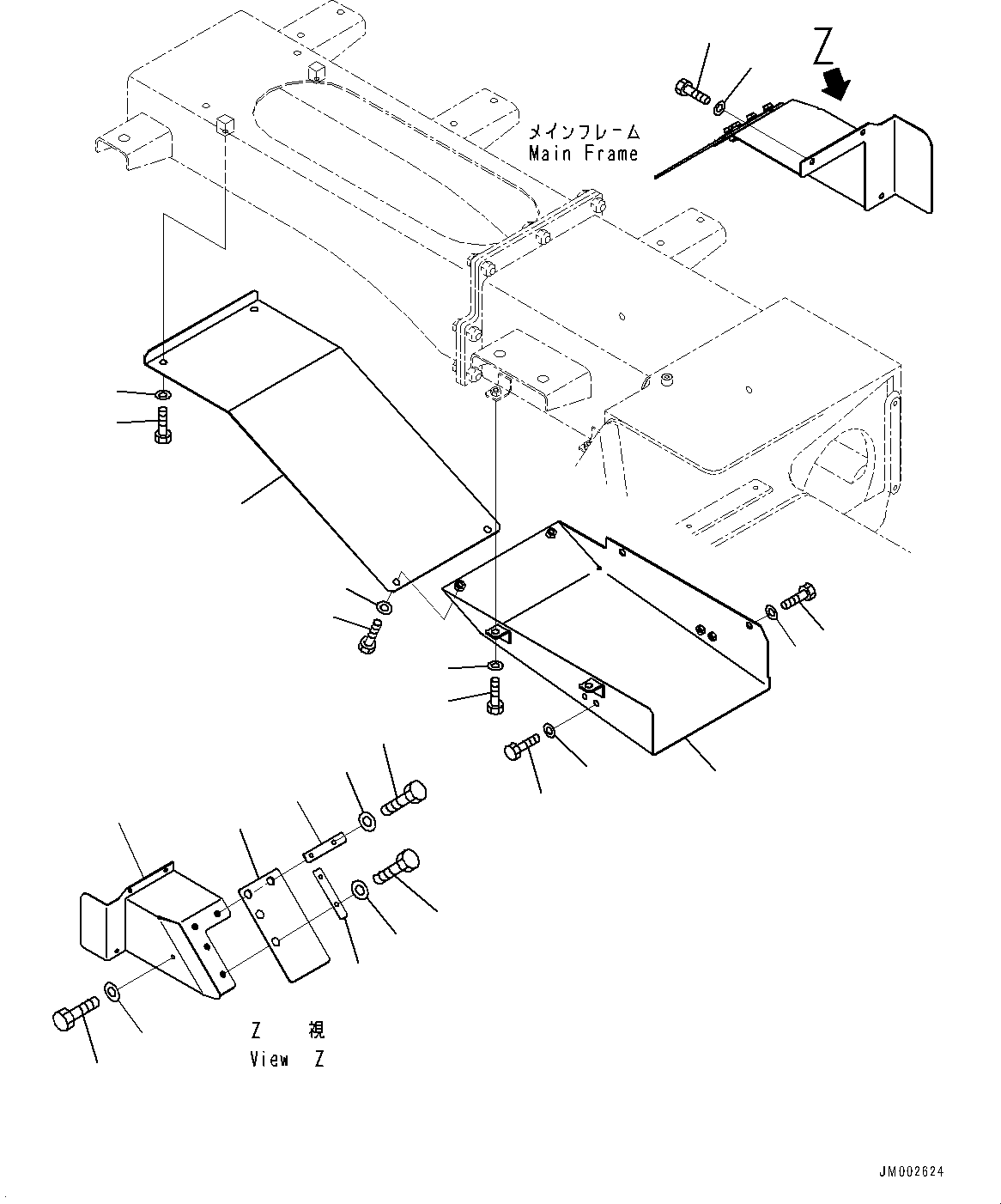 Komatsu parts book diagram for HD785-NI-7 S/N N10561-UP: FIRE PROTECTION (ENGINE SIDE COVER) (EXHAUST COVER)