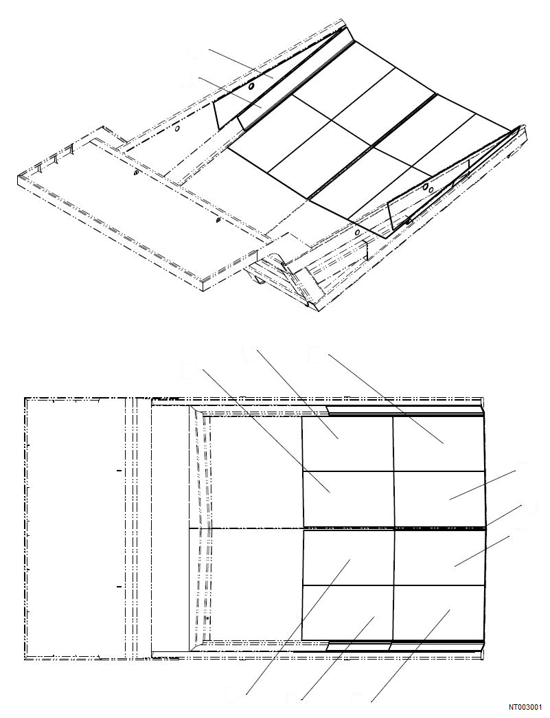 Komatsu parts book diagram for HD785-NI-7 S/N N10561-UP: BODY LINER (SEMI LINER U., T12 KIPL)