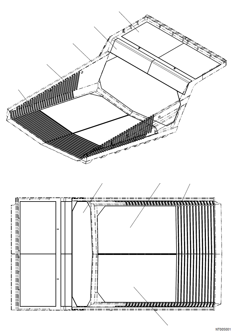 Komatsu parts book diagram for HD785-NI-7 S/N N10561-UP: BODY LINER (KSA WITH LINER)