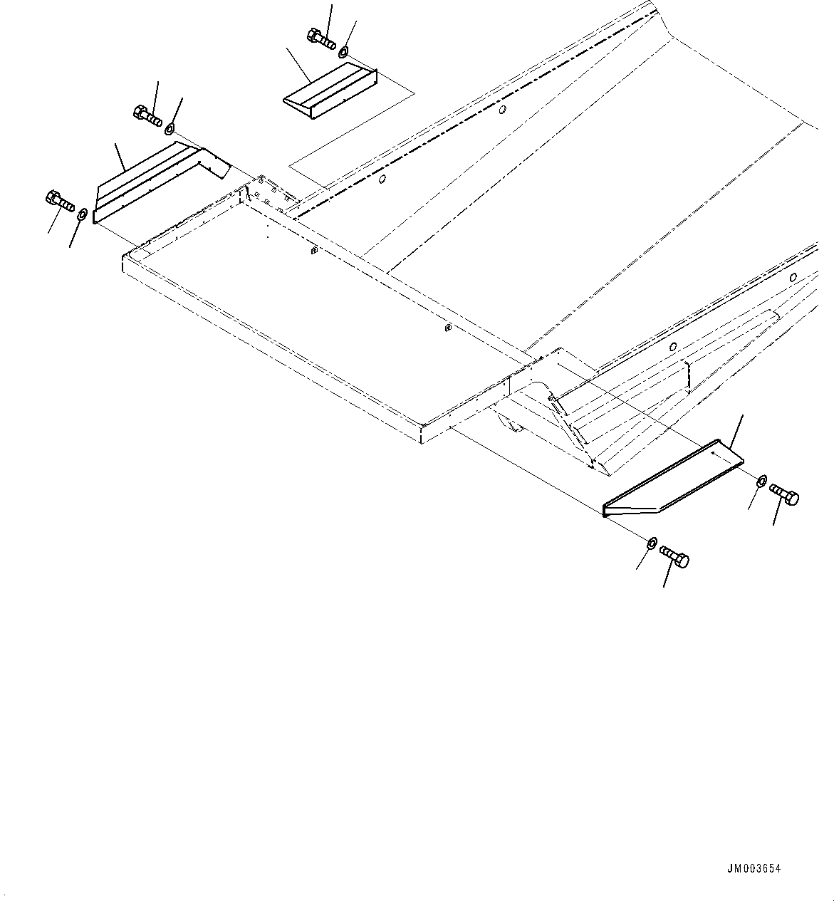 Komatsu parts book diagram for HD785-NI-7 S/N N10561-UP: PLATFORM GUARD (MUFFLER)
