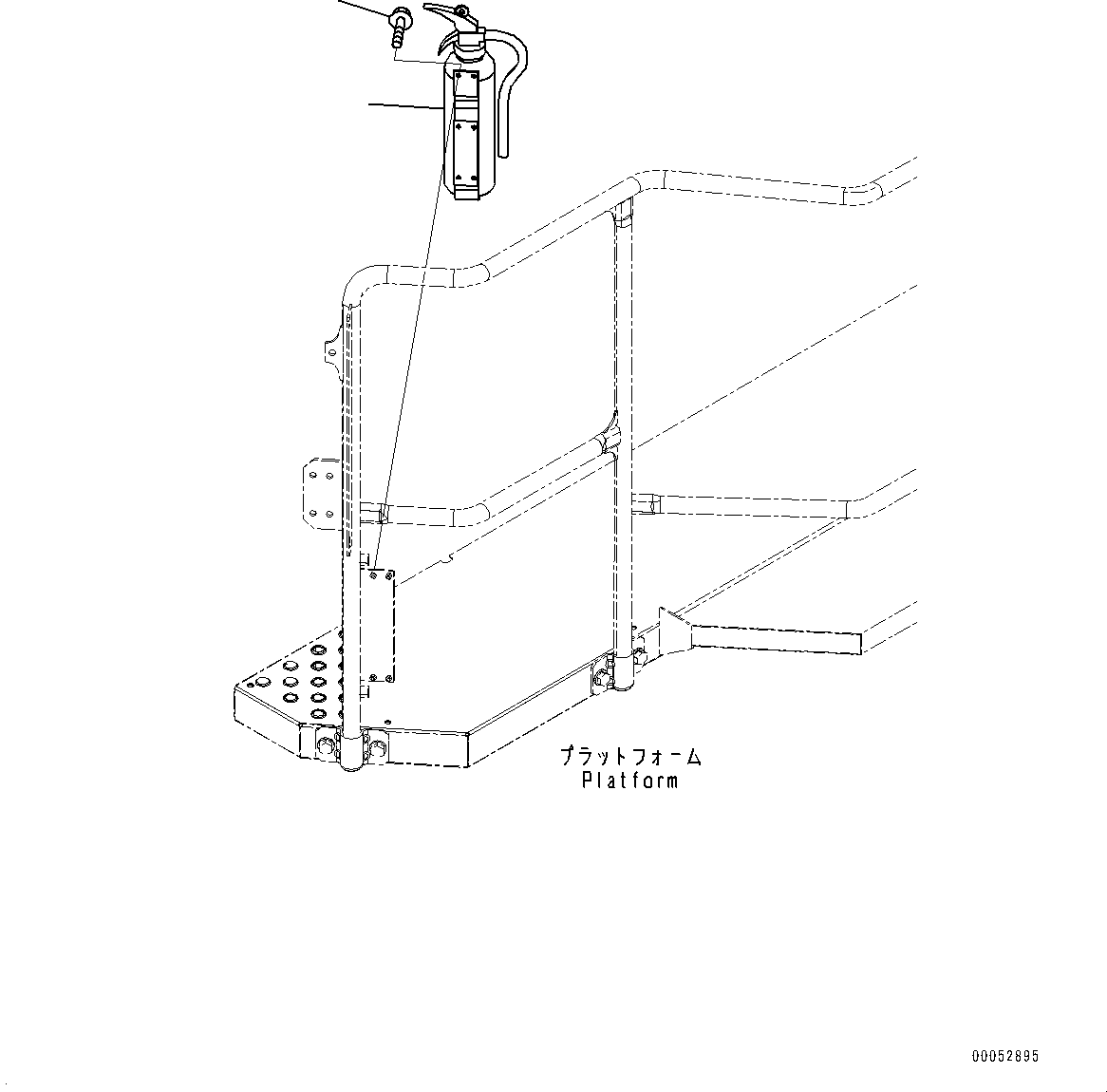 Komatsu parts book diagram for HD785-NI-7 S/N N10561-UP: FIRE EXTINGUISHER (FRENCH)