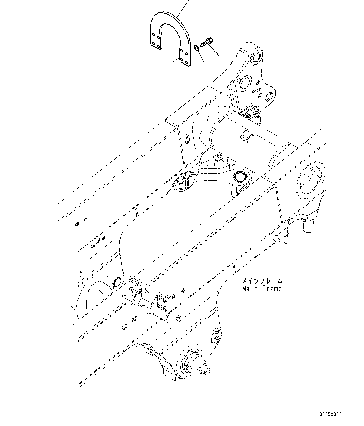 Komatsu parts book diagram for HD785-NI-7 S/N N10561-UP: REAR DRIVE SHAFT GUARD