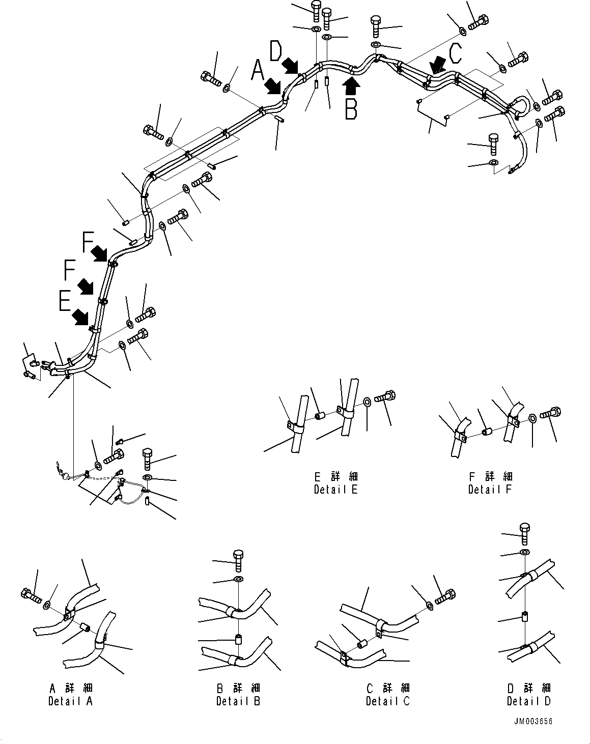 Komatsu parts book diagram for HD785-NI-7 S/N N10561-UP: BATTERY DISCONNECT SWITCH (BATTERY CABLE) (1/2)
