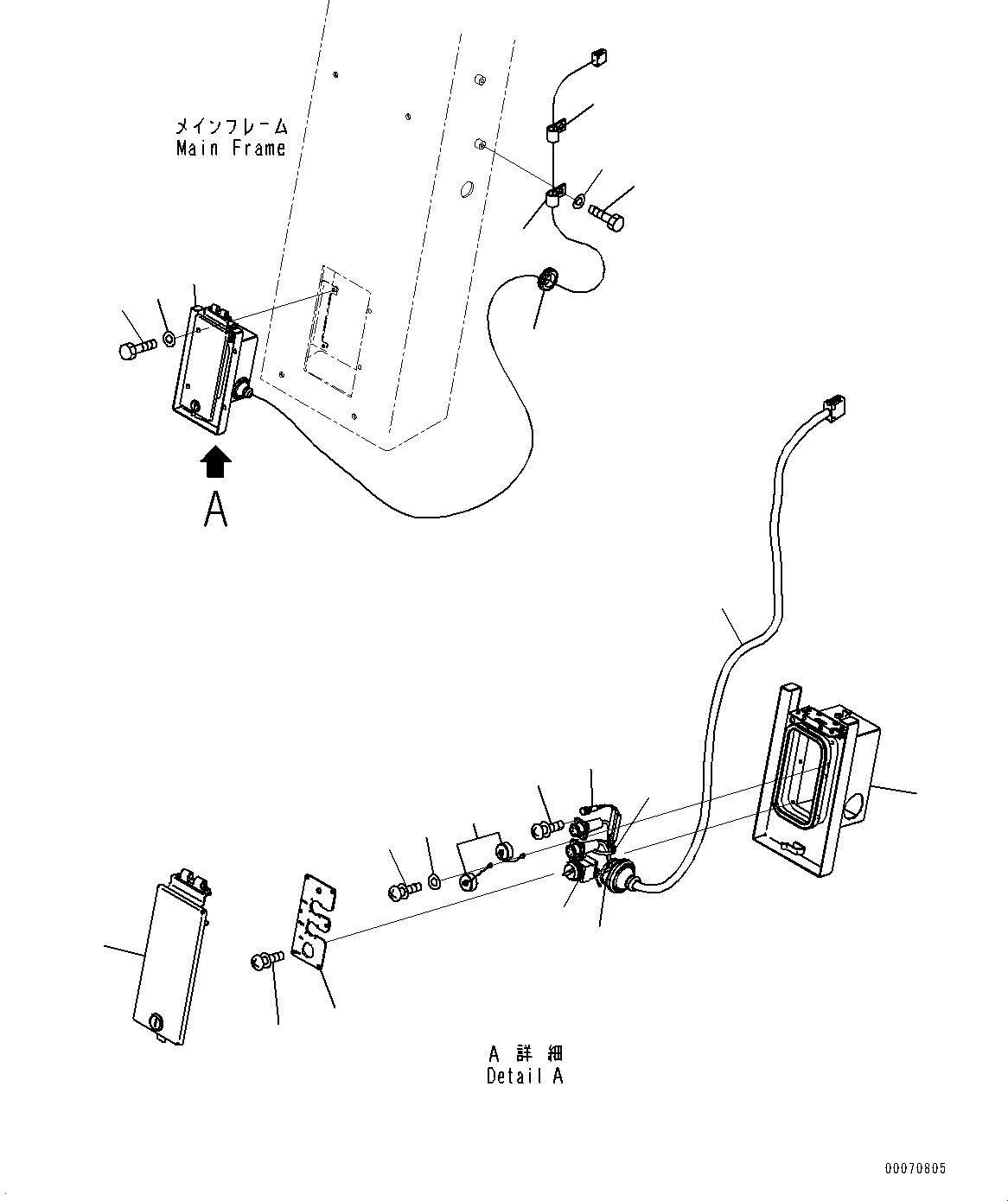Komatsu parts book diagram for HD785-NI-7 S/N N10561-UP: VEHICLE HEALTH MONITORING SYSTEM (VHMS) (WITHOUT ORBCOMM) (DOWNLOAD BOX)