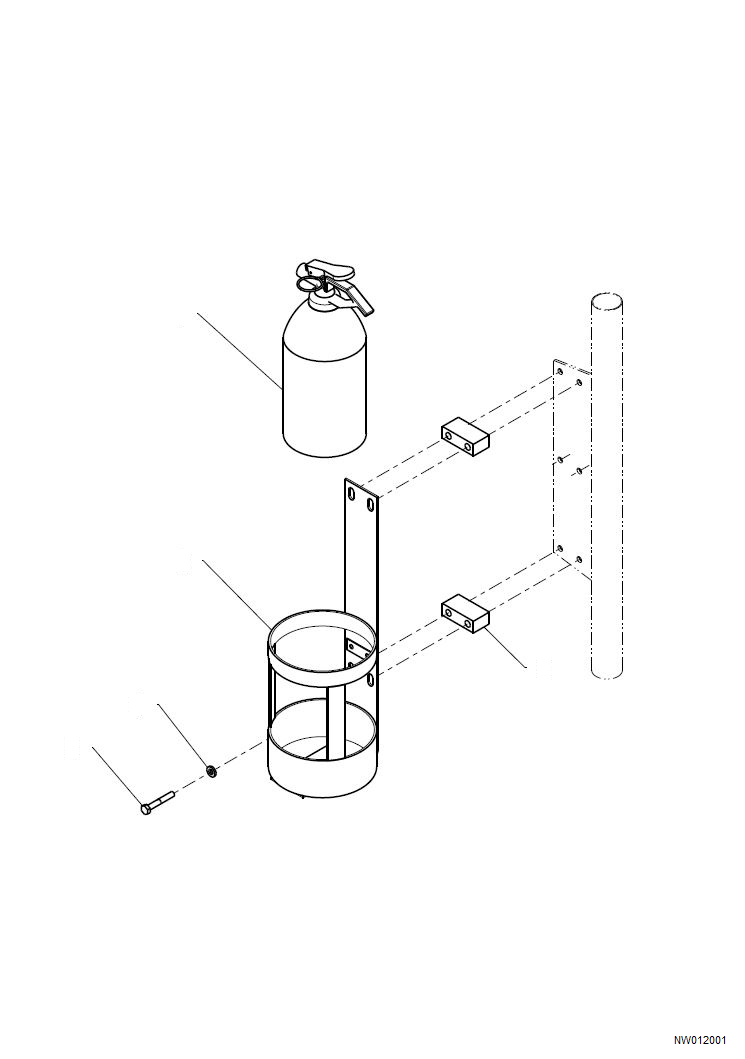 Komatsu parts book diagram for HD785-NI-7 S/N N10561-UP: FIRE EXTINGUISHER (KIPL LOCAL)