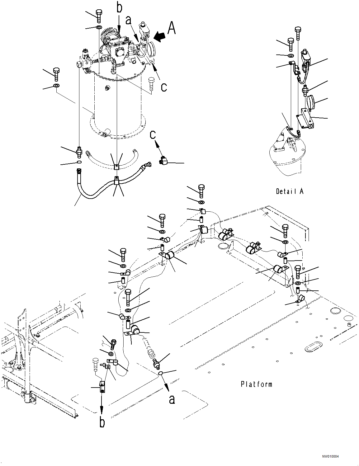 Komatsu parts book diagram for HD785-NI-7 S/N N10561-UP: AUTO LUBRICATING U. (4/5) (#N10561 - N10772)