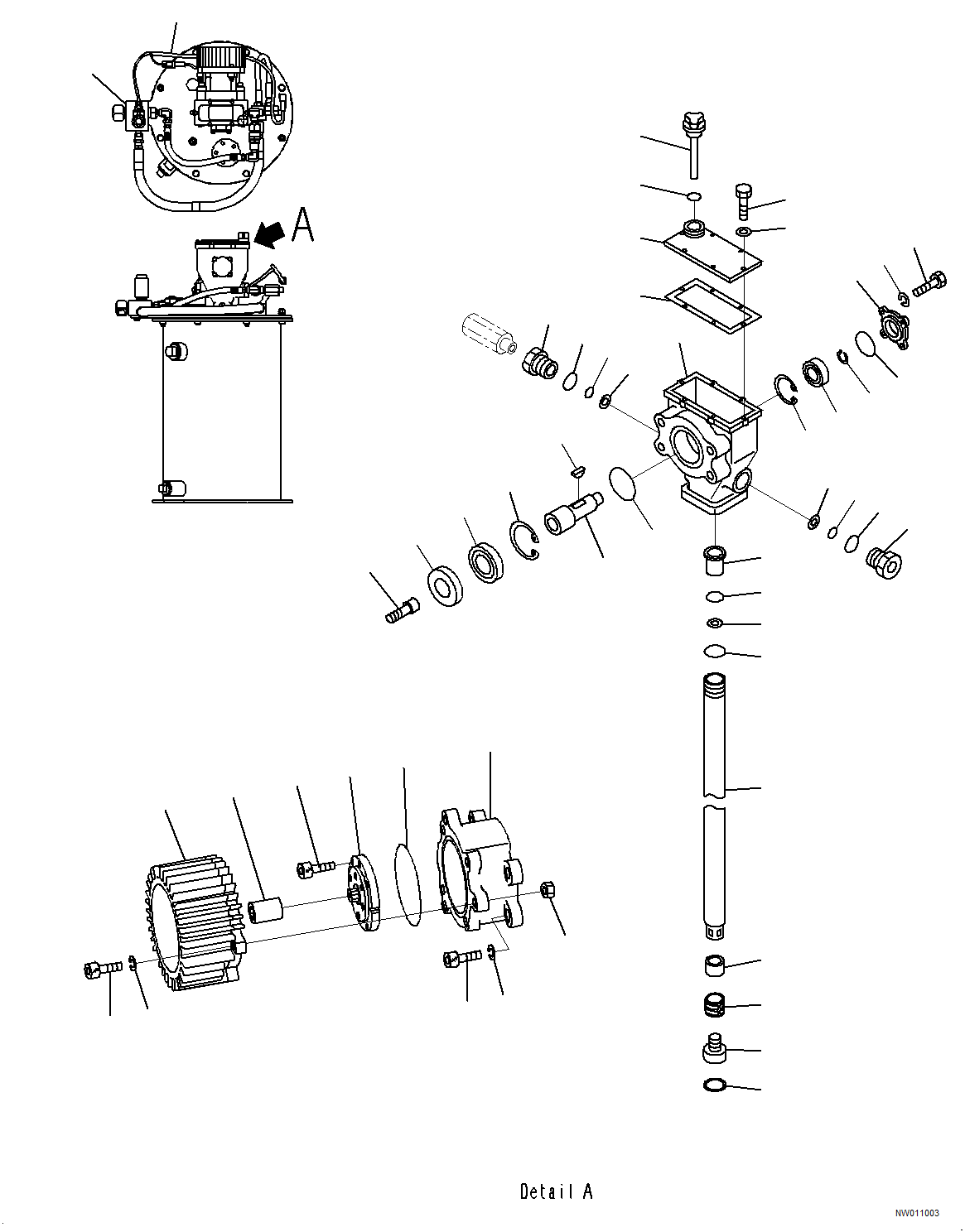 Komatsu parts book diagram for HD785-NI-7 S/N N10561-UP: AUTO LUBRICATING U. (3/5) (#N10773 -)