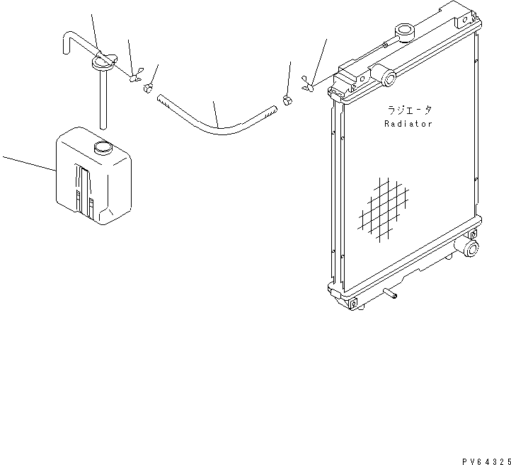 Excavators Komatsu / MX27 S/N 5001-UP(MX27D) / RESERVE TANK(060030 : C0100-03A0)