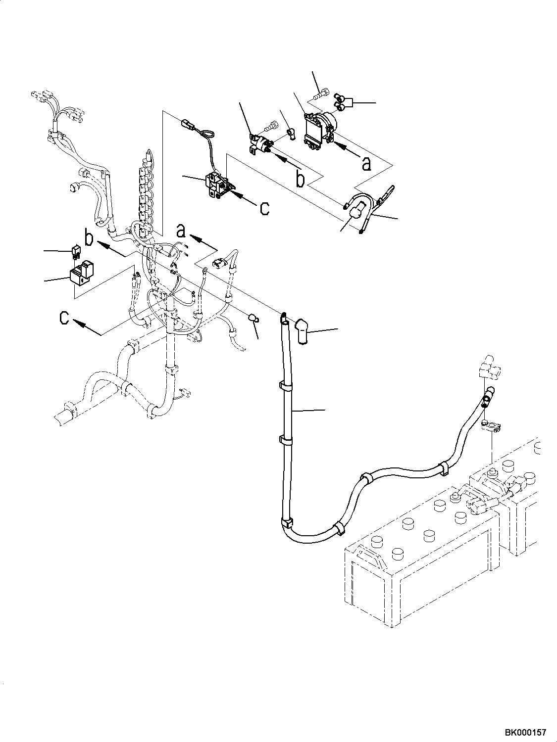 Excavators Komatsu / PC240LC-11 S/N K70001-UP(PC00003U) / Cab, ROPS Cab, Battery Cable(K015036 : K1110-001036)