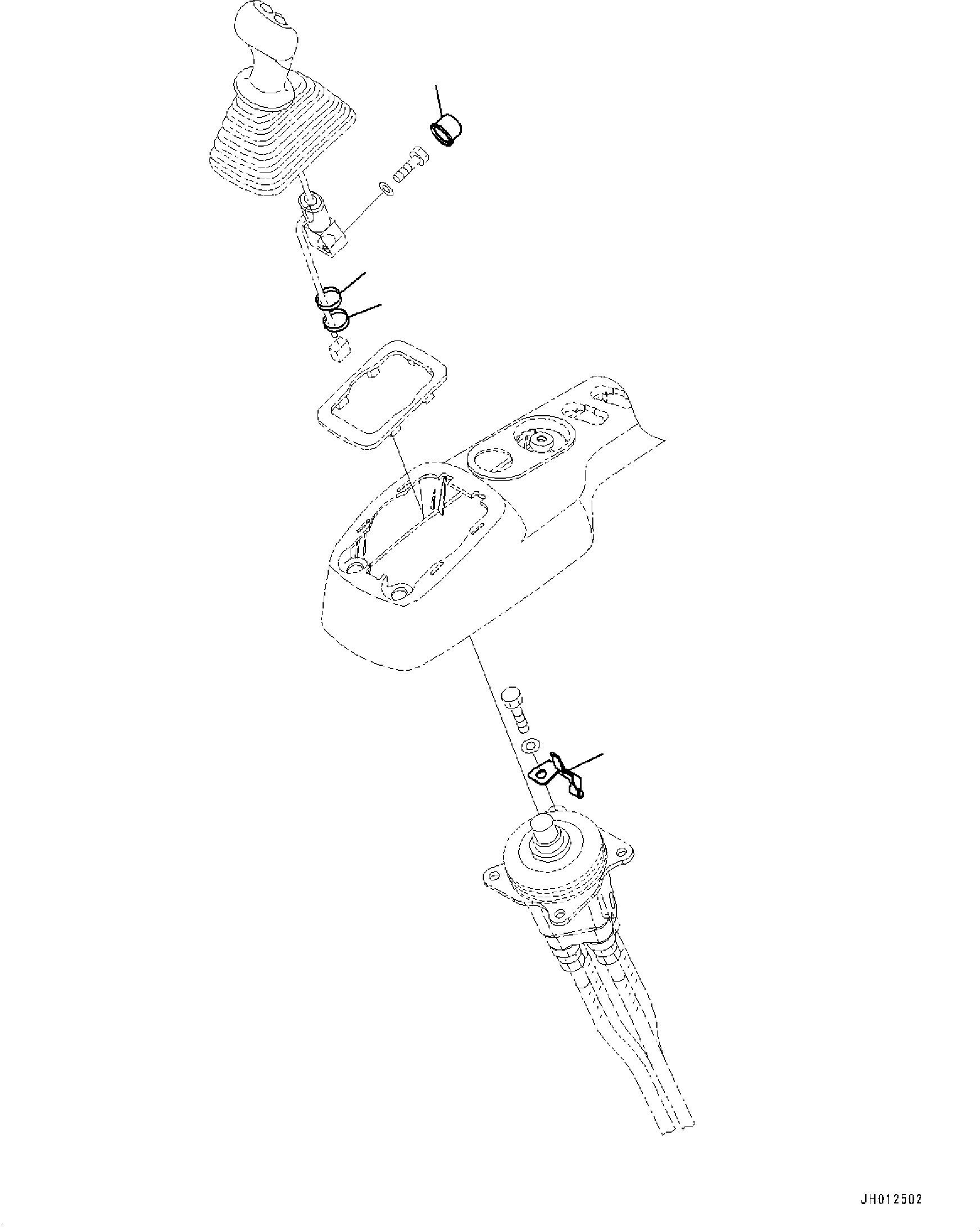Excavators Komatsu / PC240LC-11 S/N K70001-UP(PC00003U) / Cab, ROPS Cab, Super Long Front, Floor, Work Equipment Control Lever, R.H. (2/2) (#K70100-)(K017049 : K1110-003049)