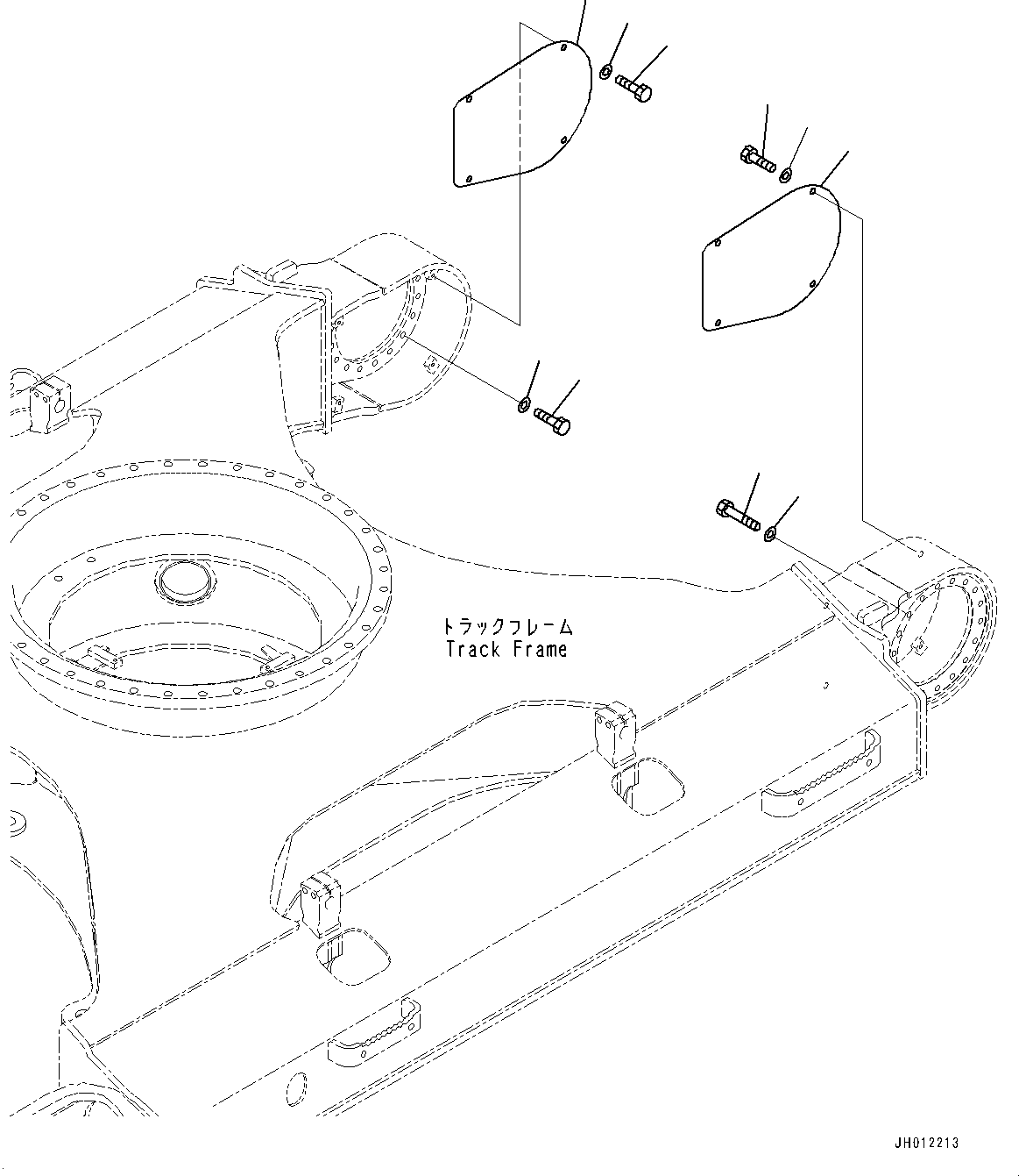 Excavators Komatsu / PC240LC-11 S/N K70001-UP(PC00003U) / Travel Motor and Final Drive, Cover(P003007 : P1210-001007)