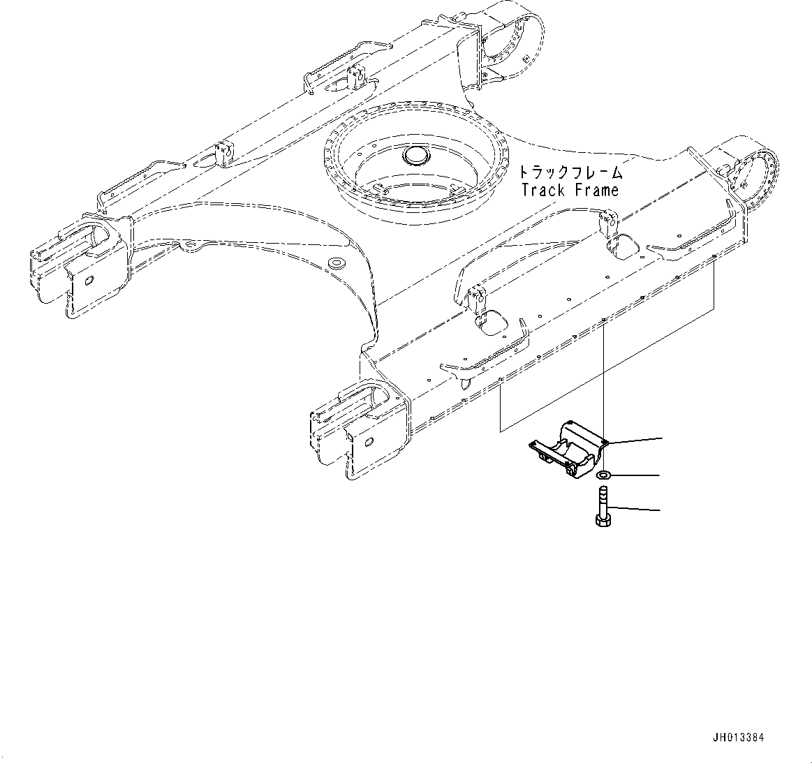Excavators Komatsu / PC240LC-11 S/N K70001-UP(PC00003U) / Track Roller Guard, Long Track Frame (LC)(R017001 : R1200-002001)