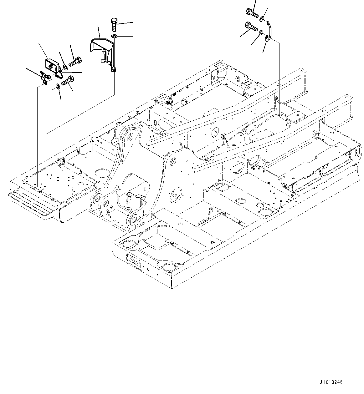 Komatsu parts book diagram for PC240NLC-11 S/N K70001-UP: ELECTRIC WIRING HARNESS, WORKING LAMP