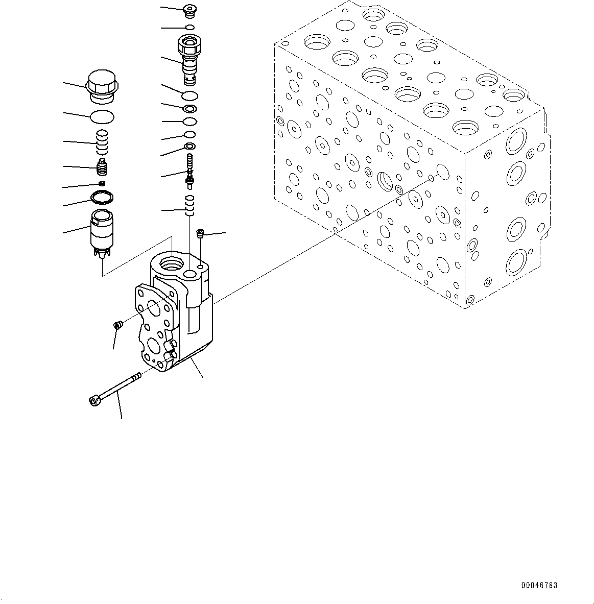 Komatsu parts book diagram for PC240NLC-11 S/N K70001-UP: CONTROL VALVE, 2-ADDITIONAL ACTUATOR PIPING, TOOL CONTROL, 8/9-SPOOL (21/21) (#K70363-)