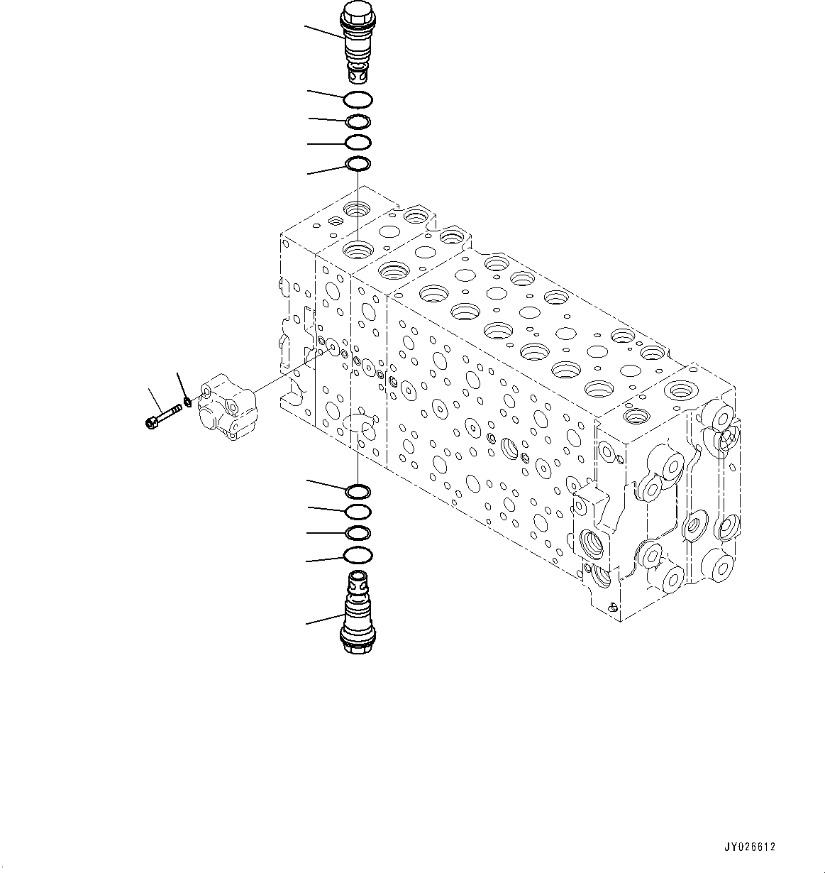 Komatsu parts book diagram for PC240NLC-11 S/N K70001-UP: CONTROL VALVE, 2-ADDITIONAL ACTUATOR PIPING, TOOL CONTROL, 8/9-SPOOL (19/21) (#K70363-)