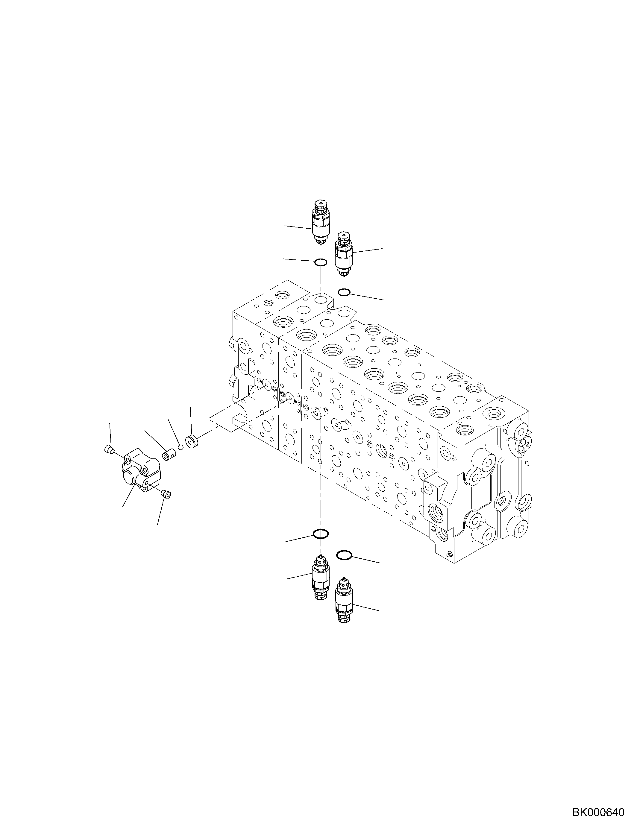 Komatsu parts book diagram for PC240NLC-11 S/N K70001-UP: CONTROL VALVE, 2-ADDITIONAL ACTUATOR PIPING, TWO TOOL CONTROL, 8-SPOOL (20/21) (#K70363-)