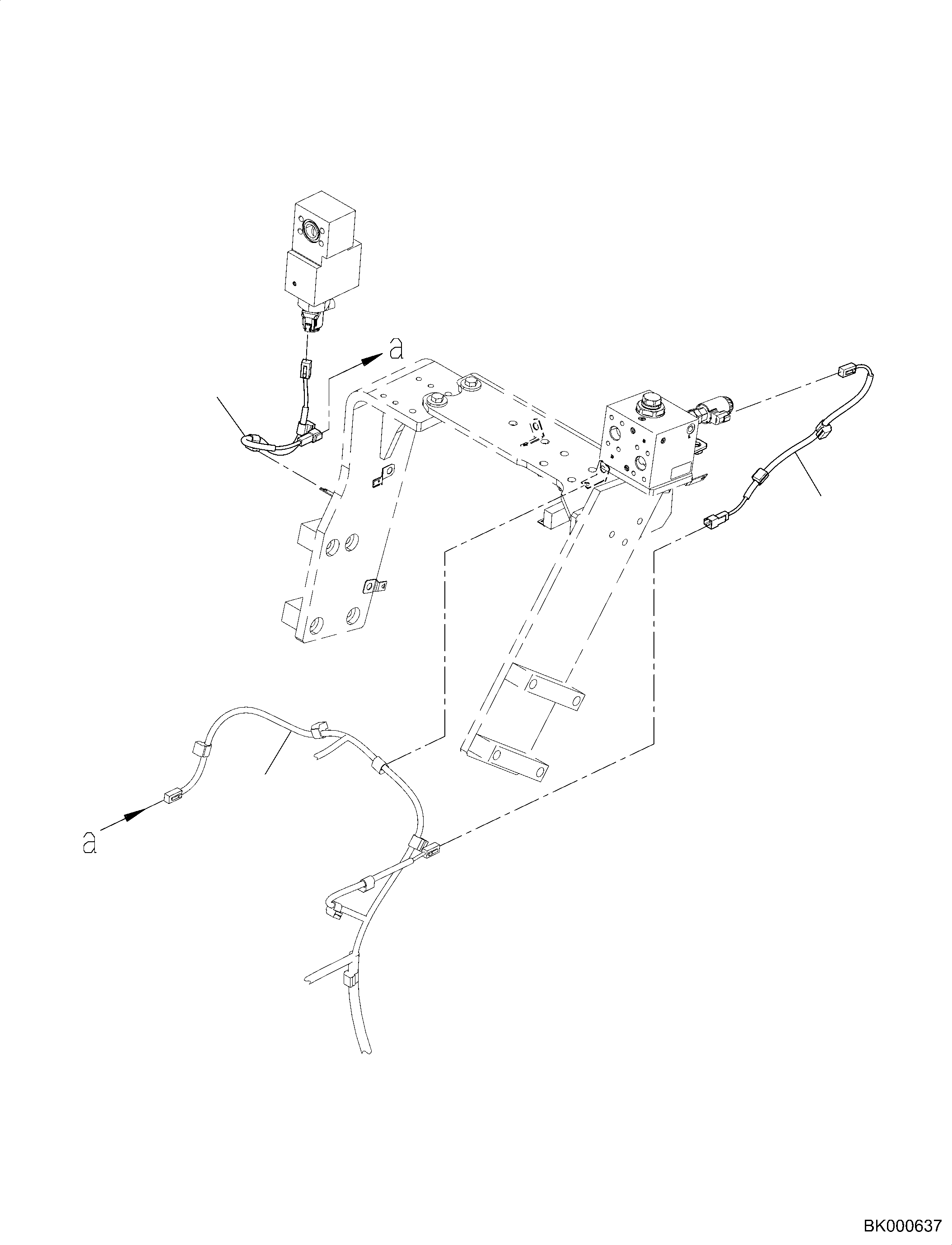 Komatsu parts book diagram for PC240NLC-11 S/N K70001-UP: ATTACHMENT PIPING, ONE TOOL CONTROL, WIRING HARNESS (#K70363-)