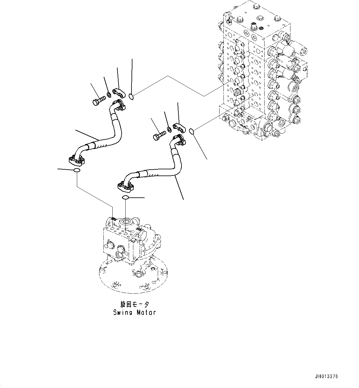 Komatsu parts book diagram for PC240NLC-11 S/N K70001-UP: QUICK COUPLING PIPING, WITH 2-ADDITIONAL ACTUATOR PIPING, INNER PARTS, QUICK COUPLING VALVE