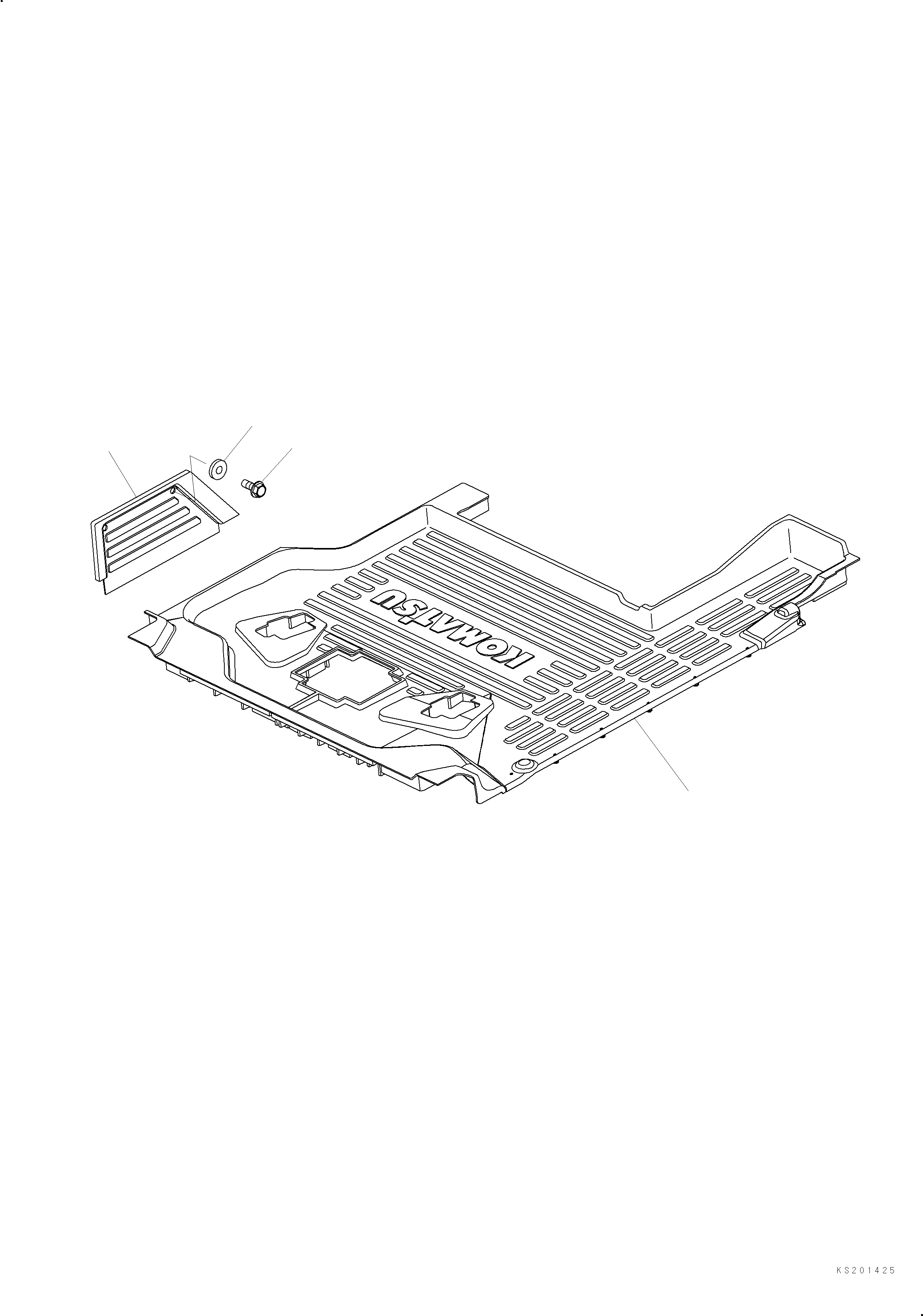 Komatsu parts book diagram for PC240NLC-11 S/N K70001-UP: FLOOR MAT, FOR 2-PIECE BOOM