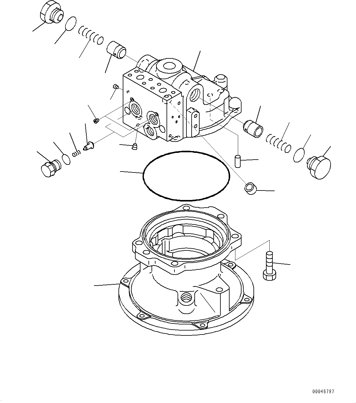 Komatsu parts book diagram for PC240NLC-11 S/N K70001-UP: SWING MACHINERY AND MOTOR, INNER PARTS (1/3)