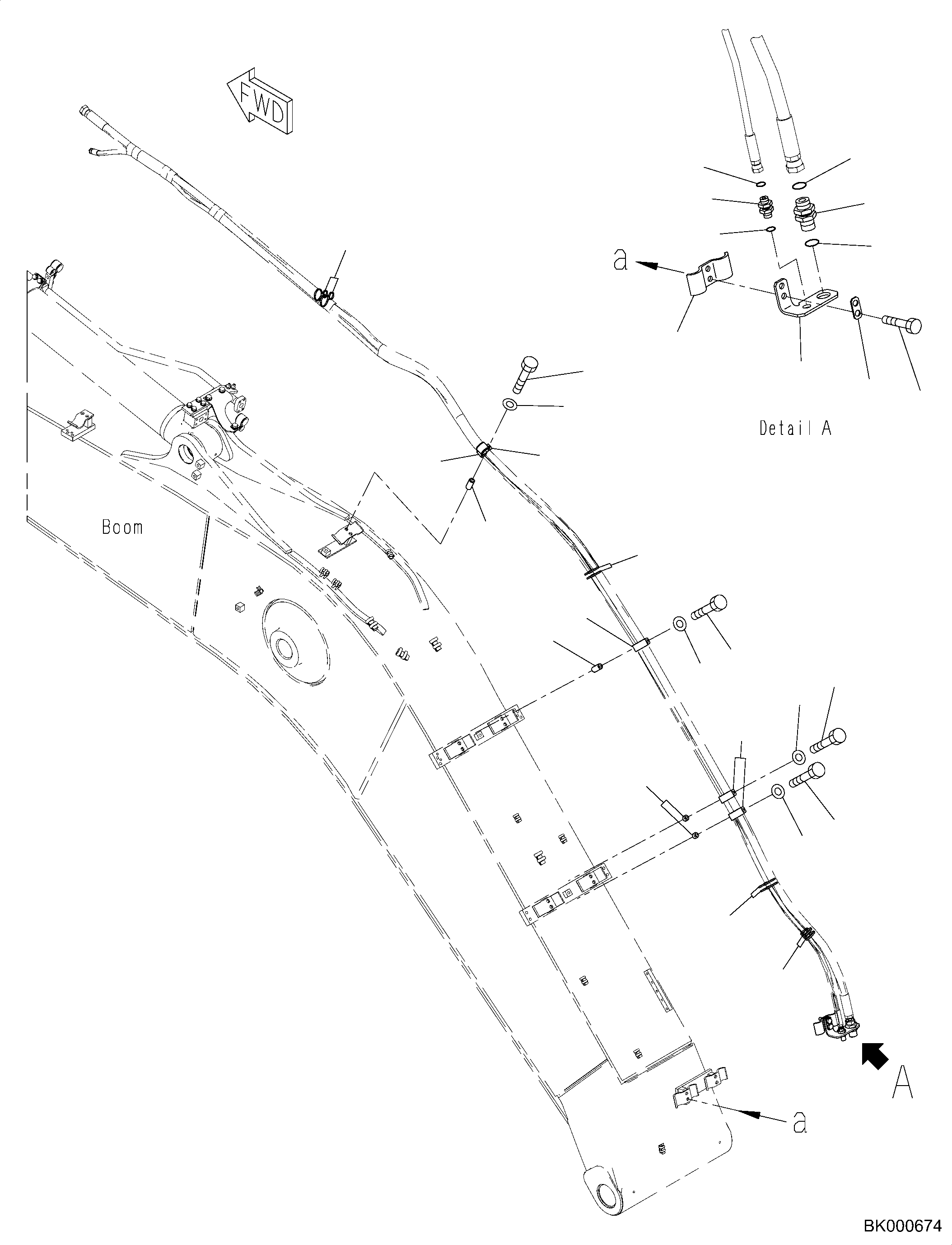 Komatsu parts book diagram for PC240NLC-11 S/N K70001-UP: ARM CYLINDER, ARM ANTI-DROP VALVE PIPING, TWO TOOL CONTROL (#K70363-)