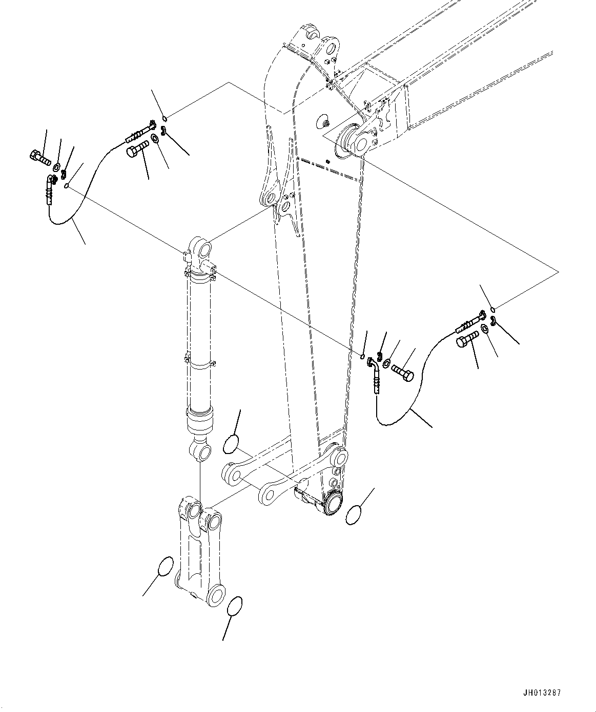 Komatsu parts book diagram for PC240NLC-11 S/N K70001-UP: ARM, 3500MM, BUCKET CYLINDER HOSE
