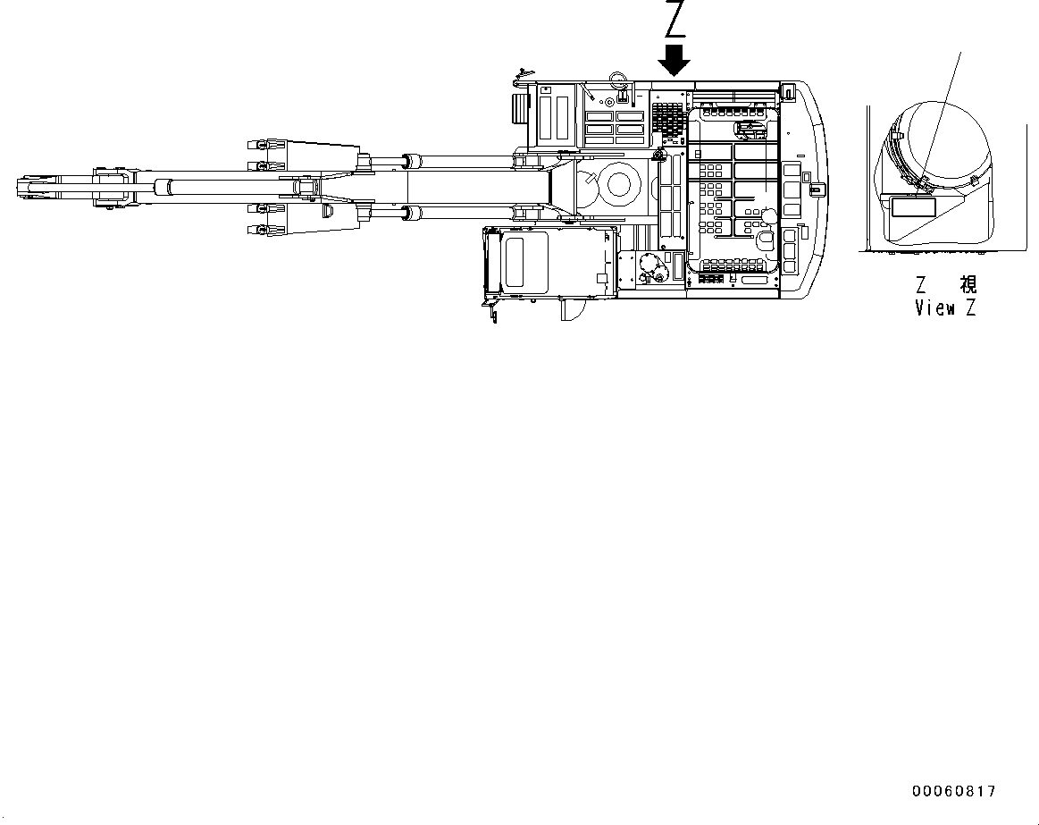 Komatsu parts book diagram for PC300-8 S/N K55001-UP: PLATES, AIR CLEANER