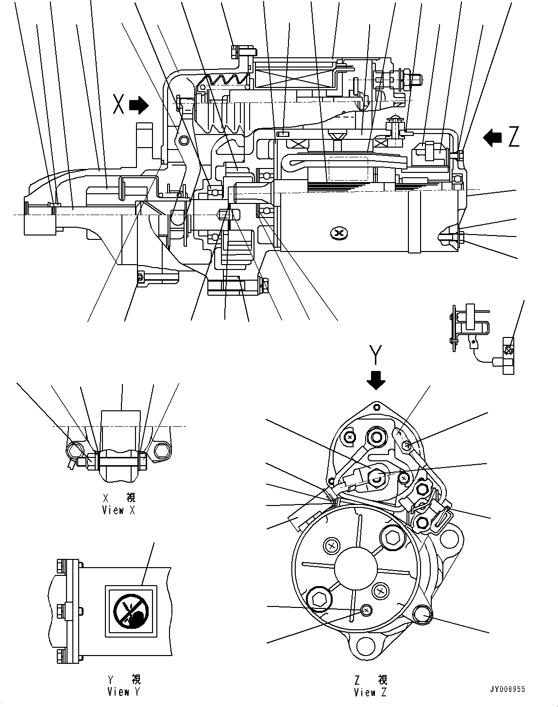 Engines Komatsu / SAA6D114E-3D S/N 26852735-UP (For PC300-8/PC350LC-8)(PC00008U) / Starting Motor, 11KW(F005001 : AST00-002001)