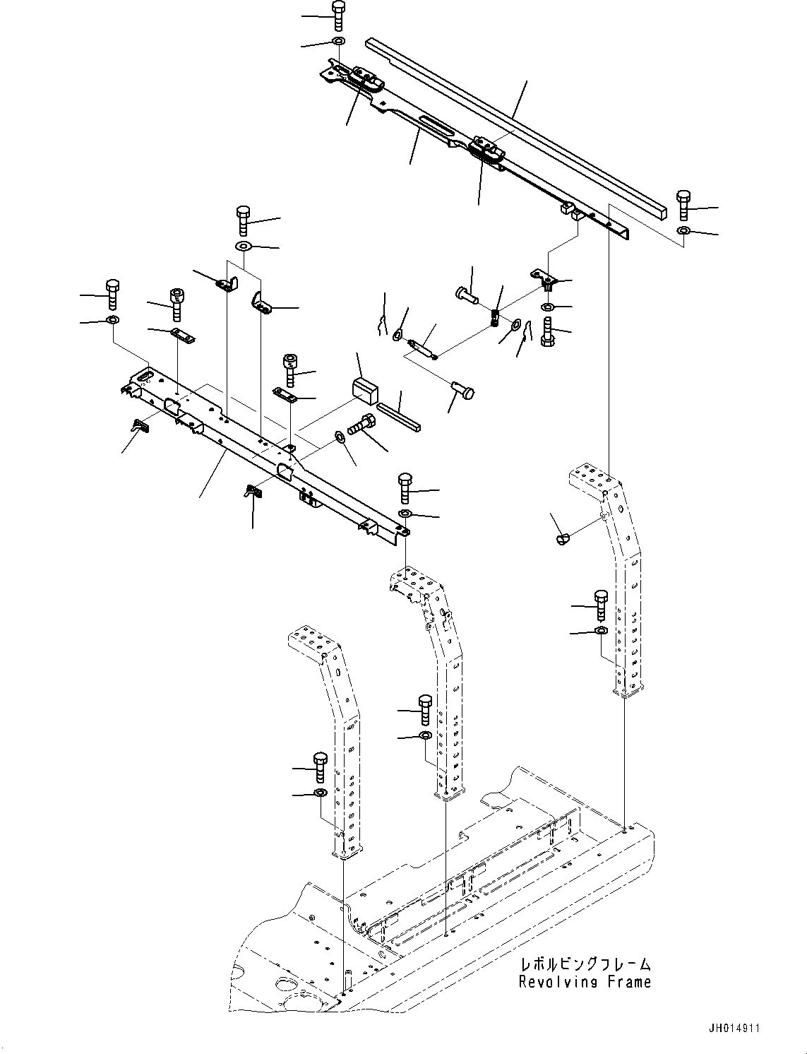 Excavators Komatsu / PC210LC-11 S/N 500001-UP(PC00013U) / Door L.H., Frame(M003003 : M1130-001003)